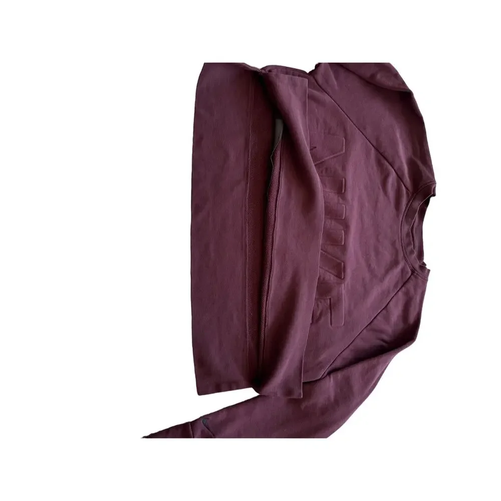 Nike DRI-Fit Top Versa Crew Sweatshirt‎ Raglan Long Sleeves Maroon Womens Size M